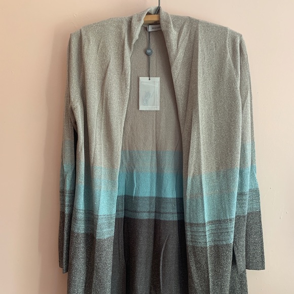 NWT Windsmoor Metallic Sparkly Cardigan Size Small - Picture 2 of 12